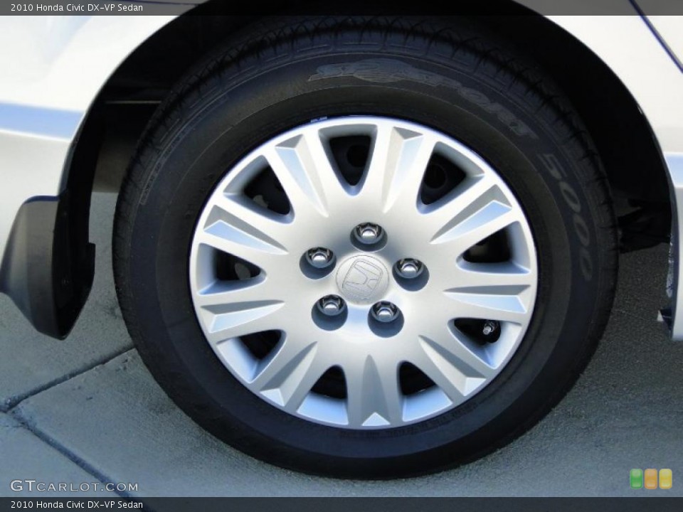 2010 Honda Civic DX-VP Sedan Wheel and Tire Photo #42898553