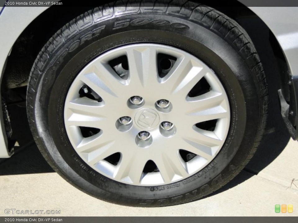 2010 Honda Civic DX-VP Sedan Wheel and Tire Photo #42898569