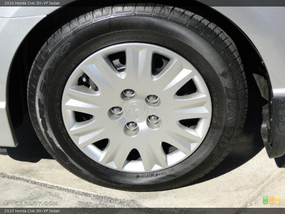2010 Honda Civic DX-VP Sedan Wheel and Tire Photo #42898585