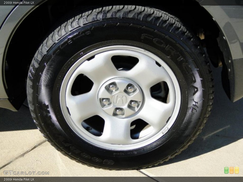 2009 Honda Pilot LX Wheel and Tire Photo #42899345