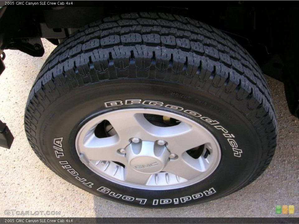 2005 GMC Canyon SLE Crew Cab 4x4 Wheel and Tire Photo #43014315