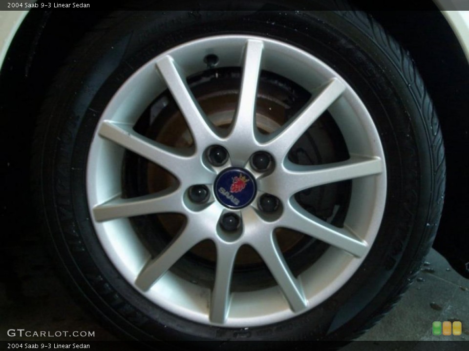 2004 Saab 9-3 Linear Sedan Wheel and Tire Photo #43108780
