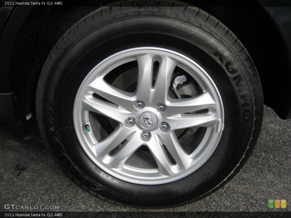 2011 Hyundai Santa Fe GLS AWD Wheel and Tire Photo #43170729