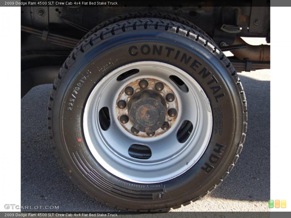 2009 Dodge Ram 4500 SLT Crew Cab 4x4 Flat Bed Stake Truck Wheel and Tire Photo #43256706