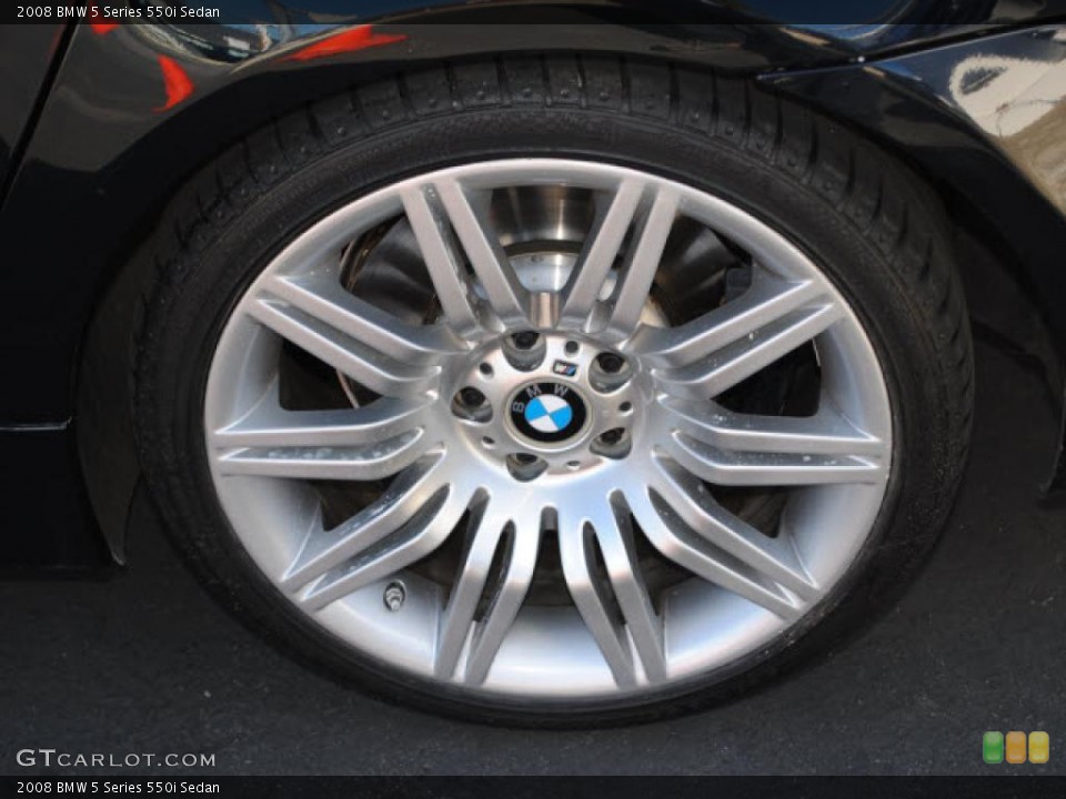 2008 BMW 5 Series 550i Sedan Wheel and Tire Photo #43322387