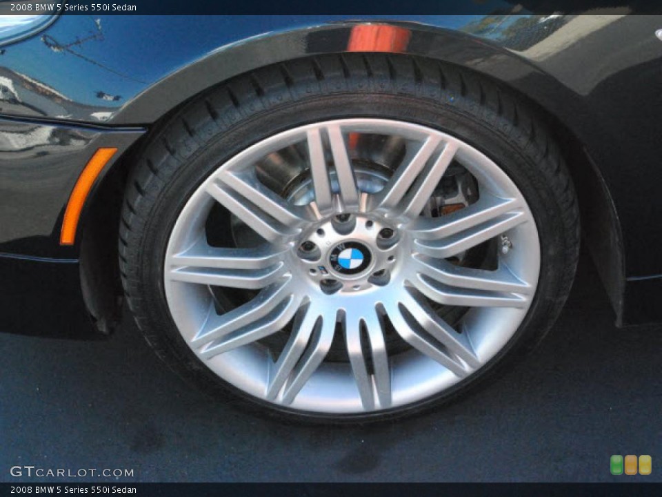 2008 BMW 5 Series 550i Sedan Wheel and Tire Photo #43322615