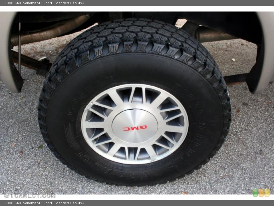 2000 GMC Sonoma SLS Sport Extended Cab 4x4 Wheel and Tire Photo #43410896