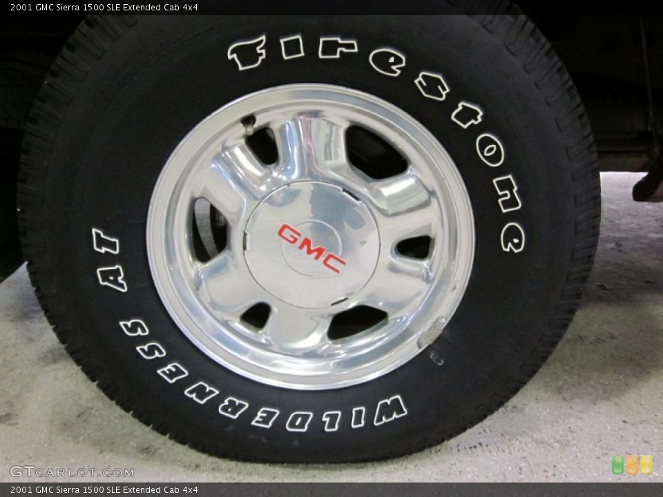 2001 GMC Sierra 1500 SLE Extended Cab 4x4 Wheel and Tire Photo #43478618
