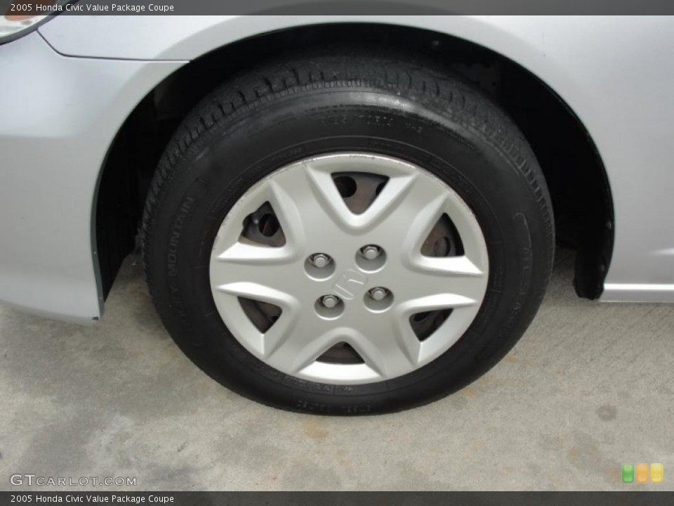 2005 Honda Civic Value Package Coupe Wheel and Tire Photo #43542020
