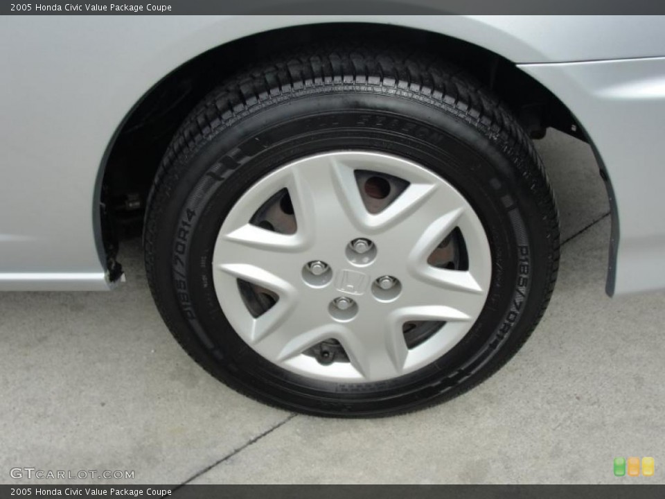 2005 Honda Civic Value Package Coupe Wheel and Tire Photo #43542032