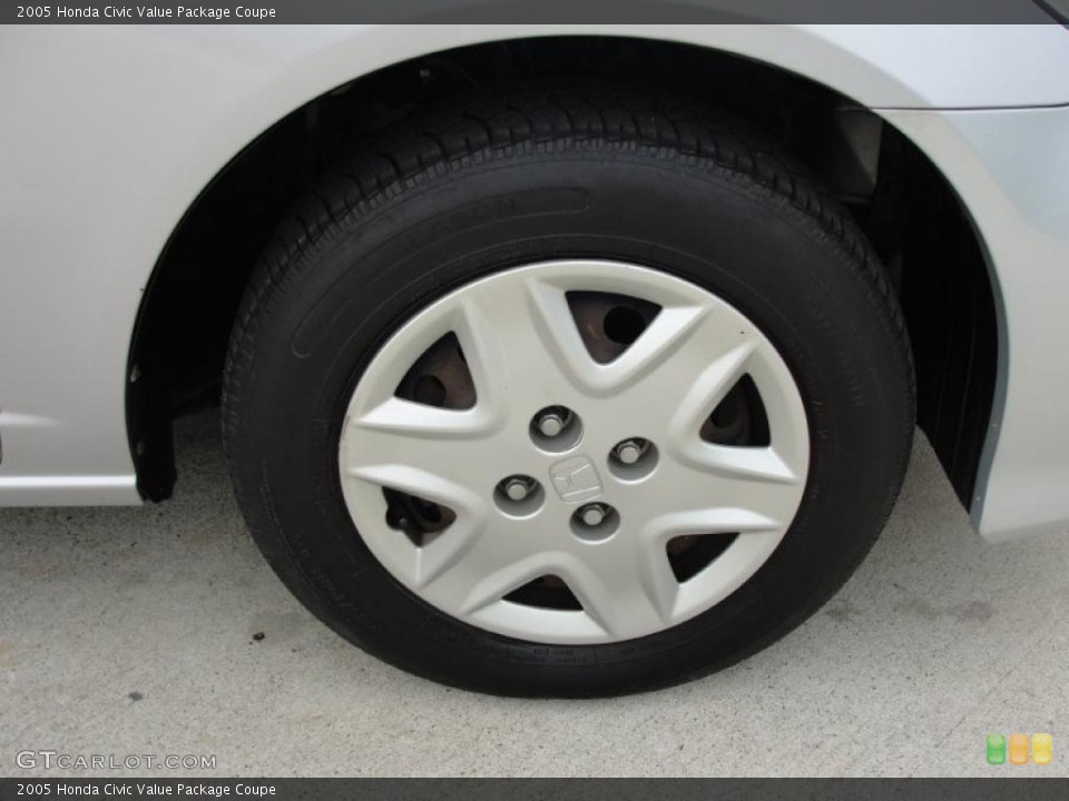 2005 Honda Civic Value Package Coupe Wheel and Tire Photo #43542056