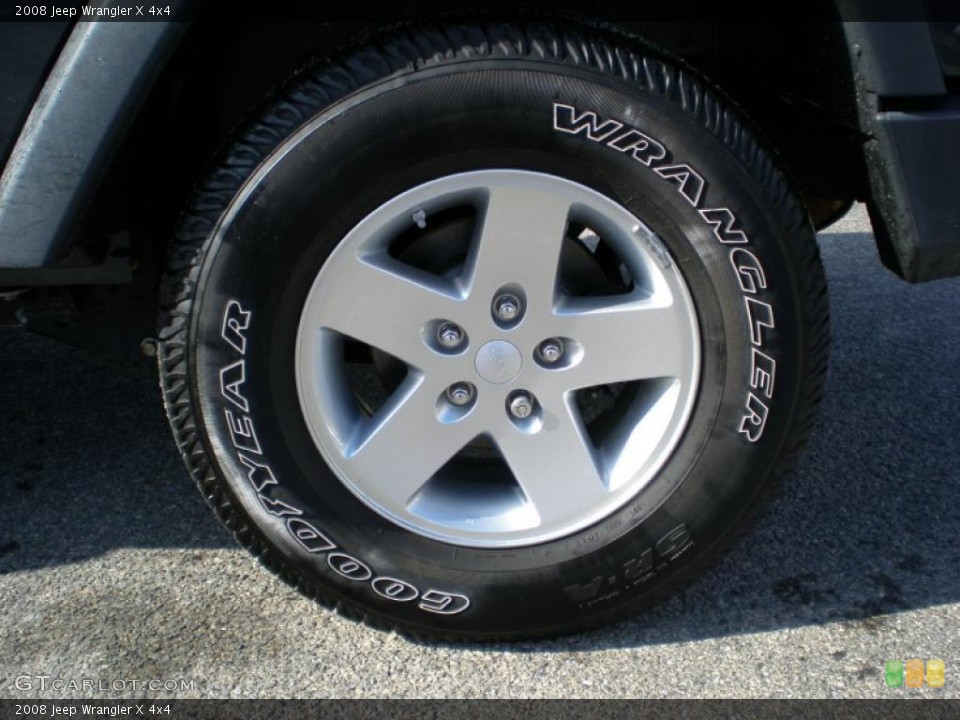 2008 Jeep Wrangler X 4x4 Wheel and Tire Photo #43590660