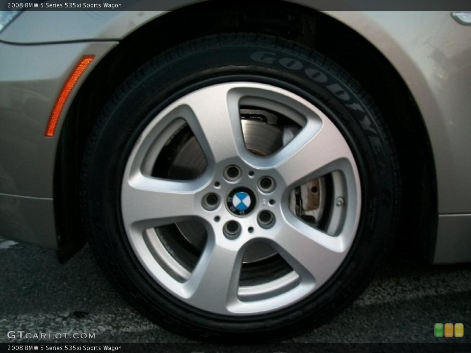 2008 BMW 5 Series 535xi Sports Wagon Wheel and Tire Photo #43626182