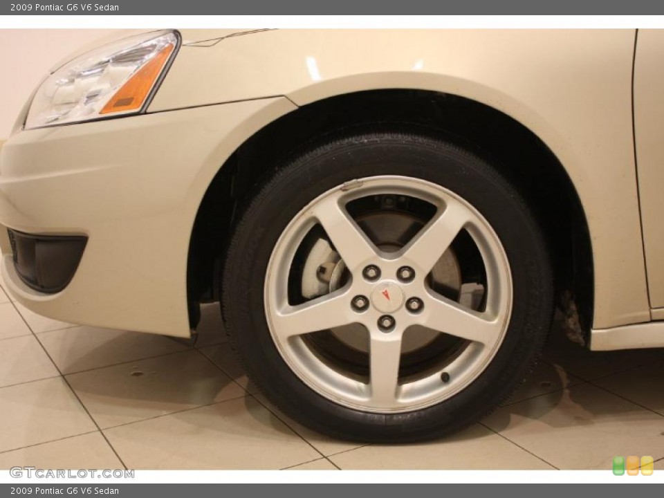 2009 Pontiac G6 V6 Sedan Wheel and Tire Photo #43895933