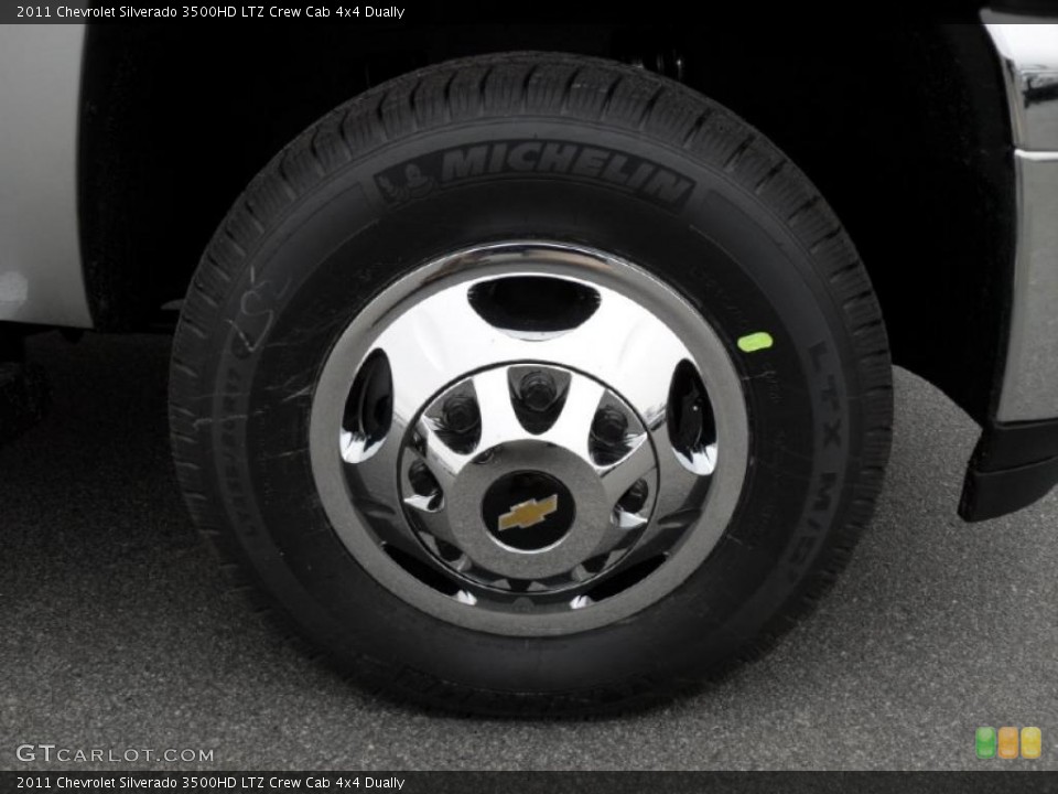 2011 Chevrolet Silverado 3500HD LTZ Crew Cab 4x4 Dually Wheel and Tire Photo #43920942