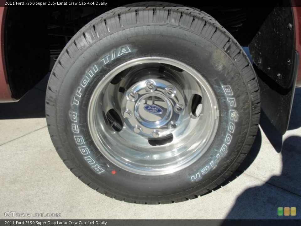 2011 Ford F350 Super Duty Lariat Crew Cab 4x4 Dually Wheel and Tire Photo #44092920
