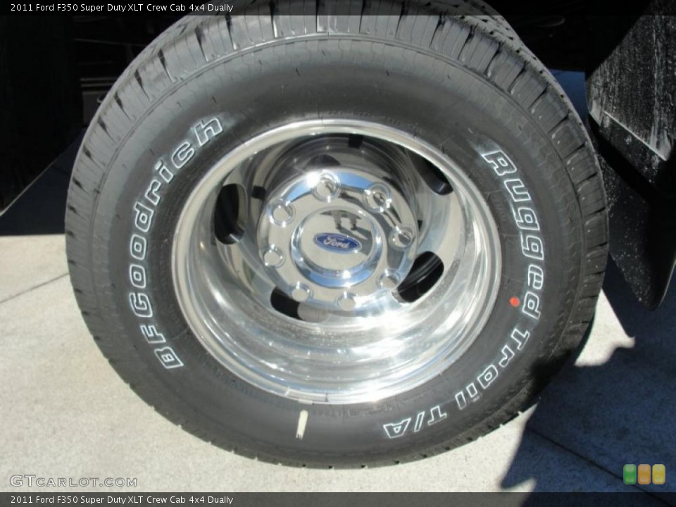2011 Ford F350 Super Duty XLT Crew Cab 4x4 Dually Wheel and Tire Photo #44093904