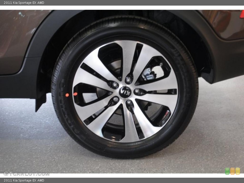 2011 Kia Sportage EX AWD Wheel and Tire Photo #44136255