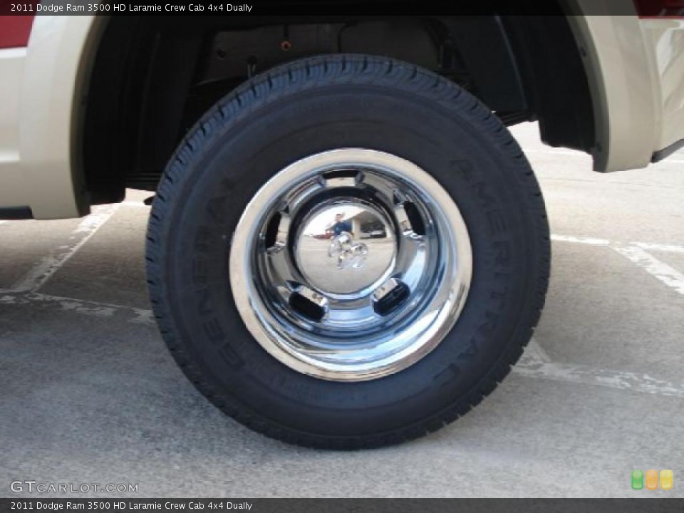 2011 Dodge Ram 3500 HD Laramie Crew Cab 4x4 Dually Wheel and Tire Photo #44195708