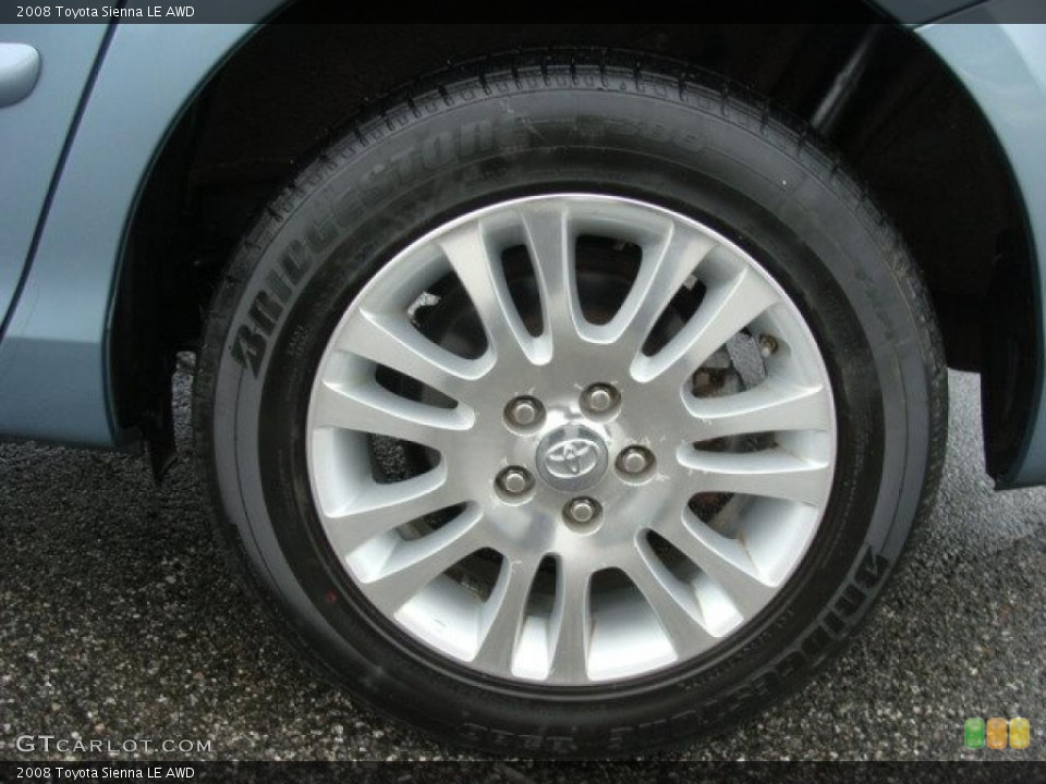 2008 Toyota Sienna LE AWD Wheel and Tire Photo #44249492