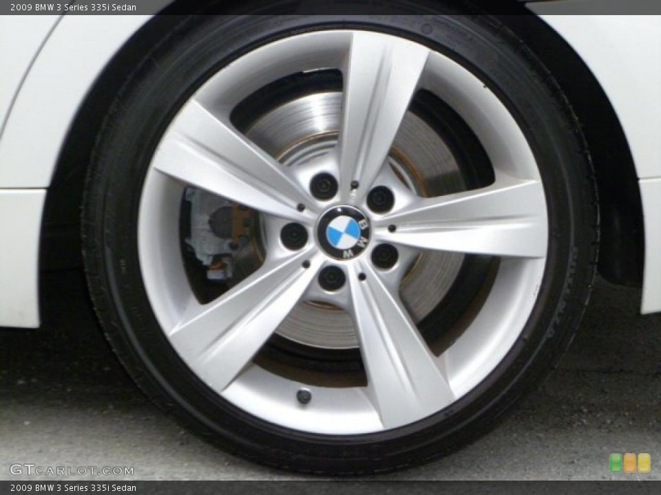2009 BMW 3 Series 335i Sedan Wheel and Tire Photo #44331970