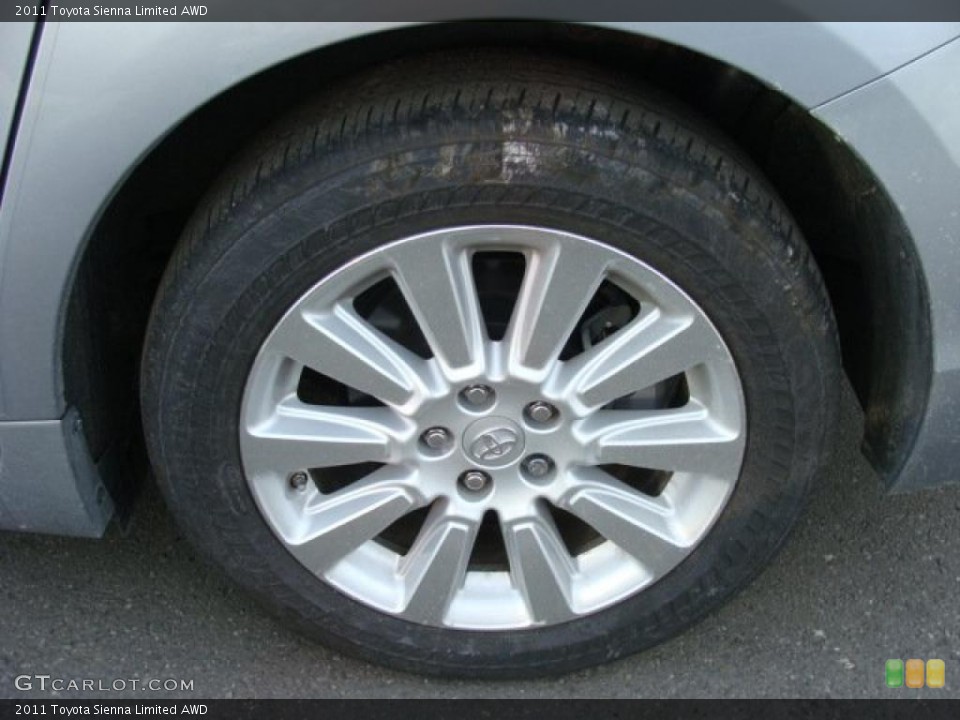 2011 Toyota Sienna Limited AWD Wheel and Tire Photo #44533845