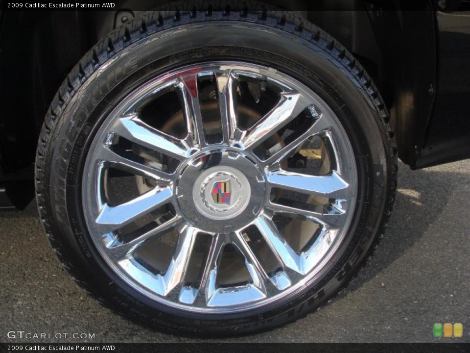 2009 Cadillac Escalade Platinum AWD Wheel and Tire Photo #44617563