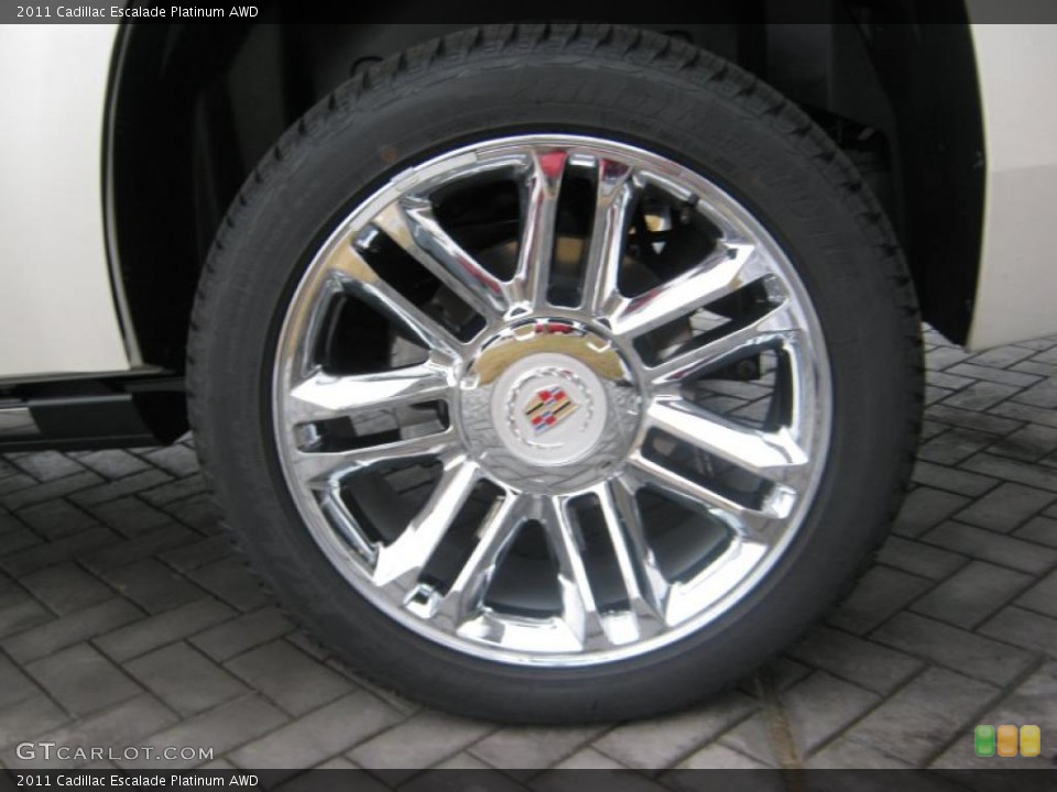 2011 Cadillac Escalade Platinum AWD Wheel and Tire Photo #44633626