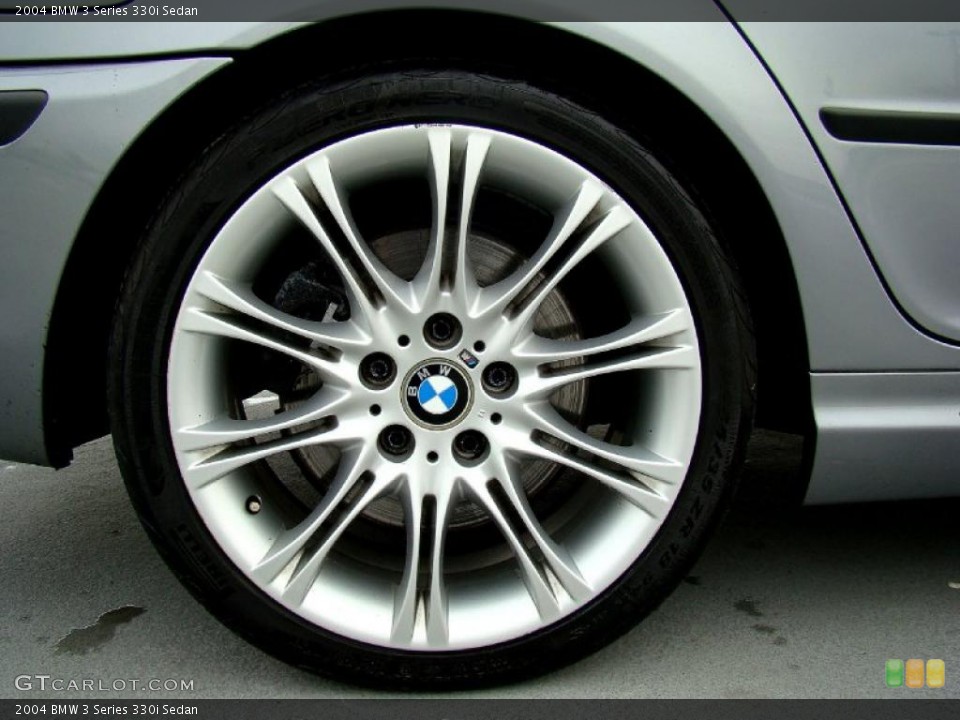 2004 BMW 3 Series 330i Sedan Wheel and Tire Photo #44656919
