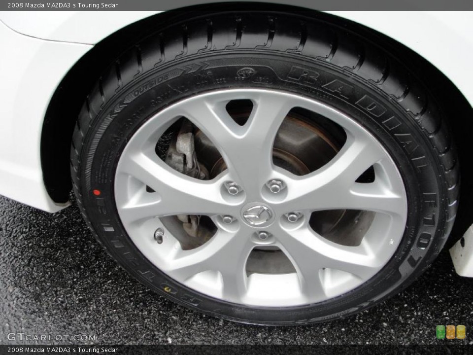 2008 Mazda MAZDA3 s Touring Sedan Wheel and Tire Photo #44692693