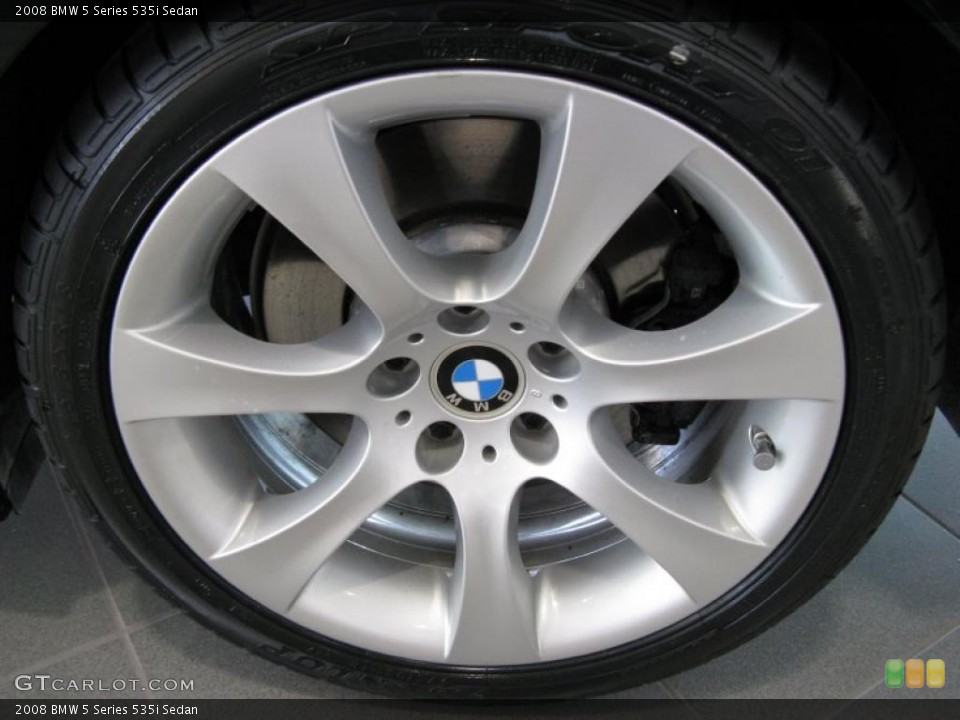 2008 BMW 5 Series 535i Sedan Wheel and Tire Photo #44695673