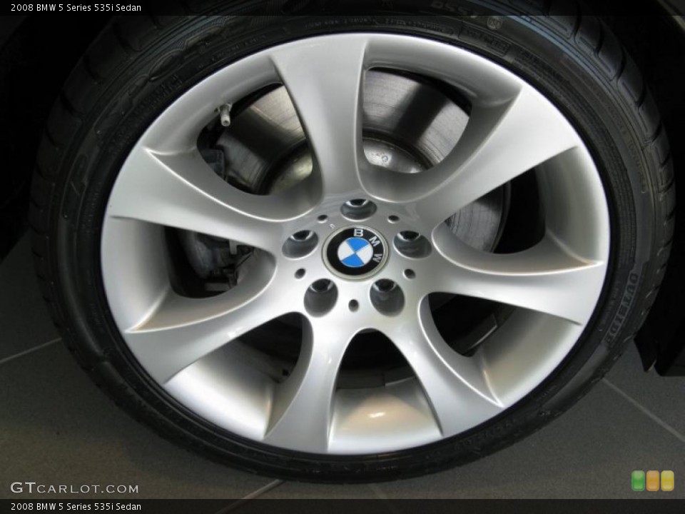 2008 BMW 5 Series 535i Sedan Wheel and Tire Photo #44695689