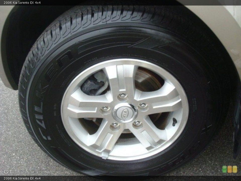2006 Kia Sorento EX 4x4 Wheel and Tire Photo #44709370