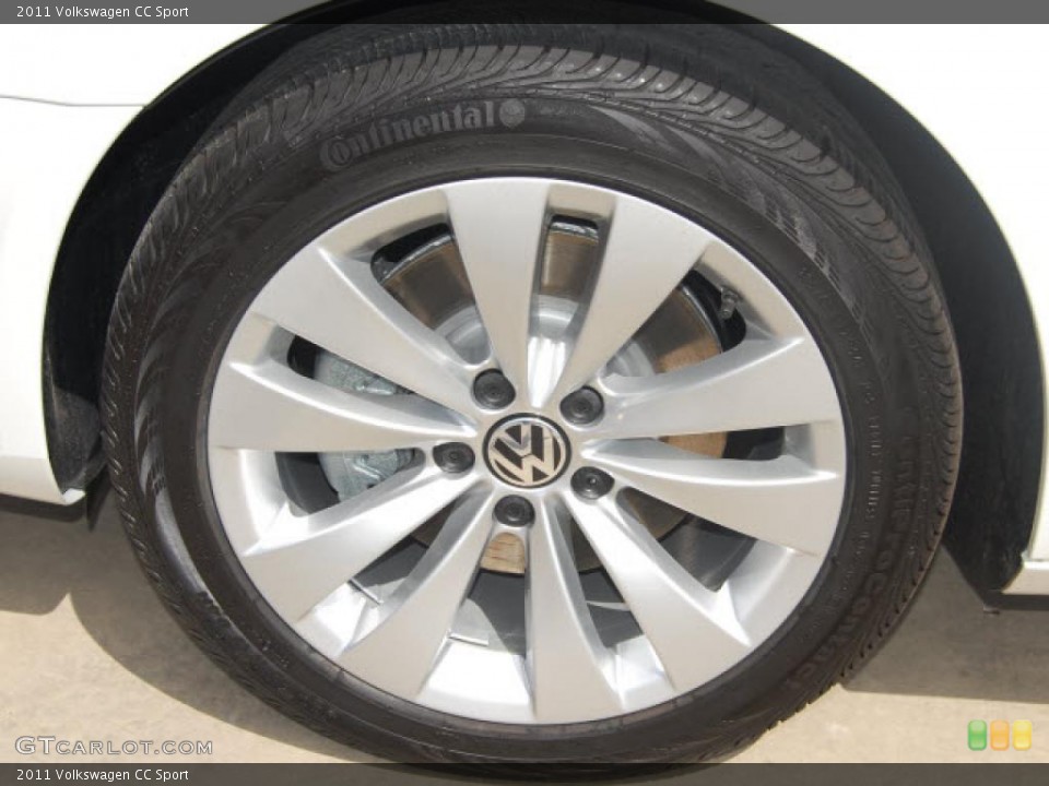 2011 Volkswagen CC Sport Wheel and Tire Photo #44715615