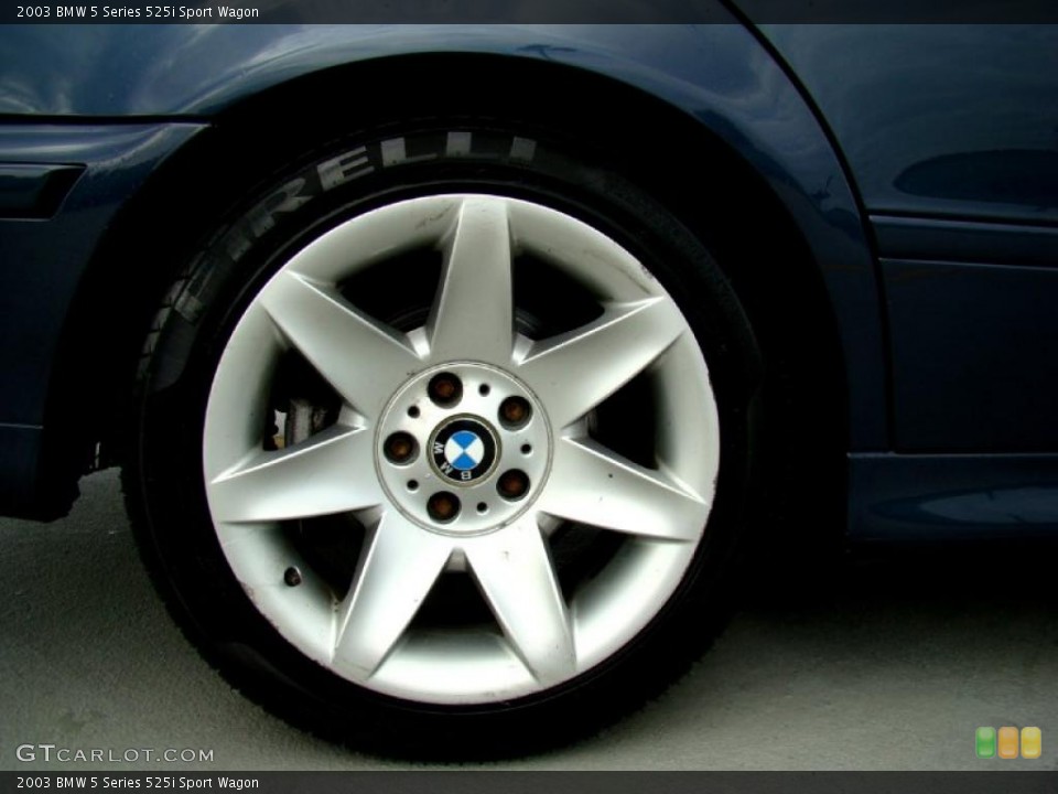 2003 BMW 5 Series 525i Sport Wagon Wheel and Tire Photo #44732060