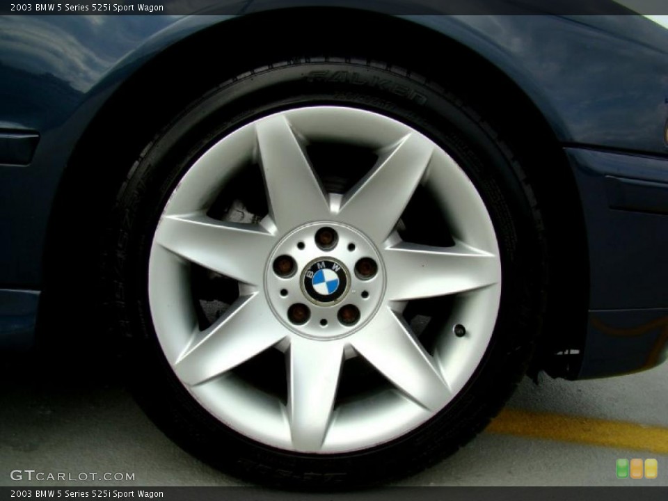 2003 BMW 5 Series 525i Sport Wagon Wheel and Tire Photo #44732072
