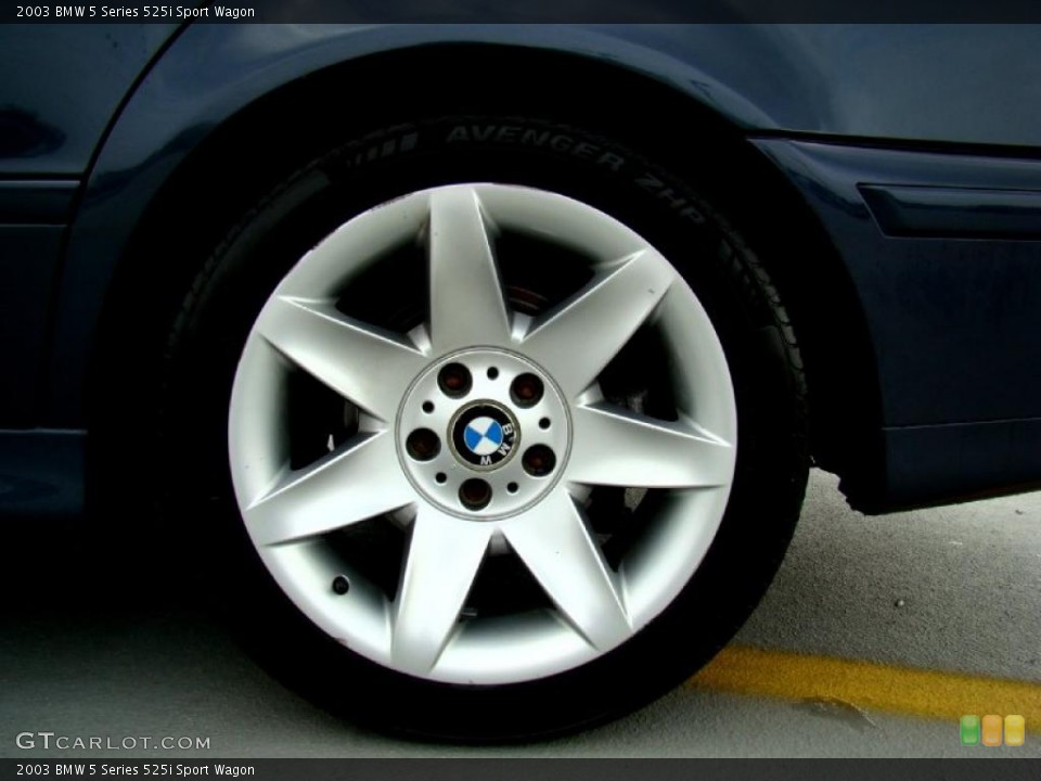 2003 BMW 5 Series 525i Sport Wagon Wheel and Tire Photo #44732096