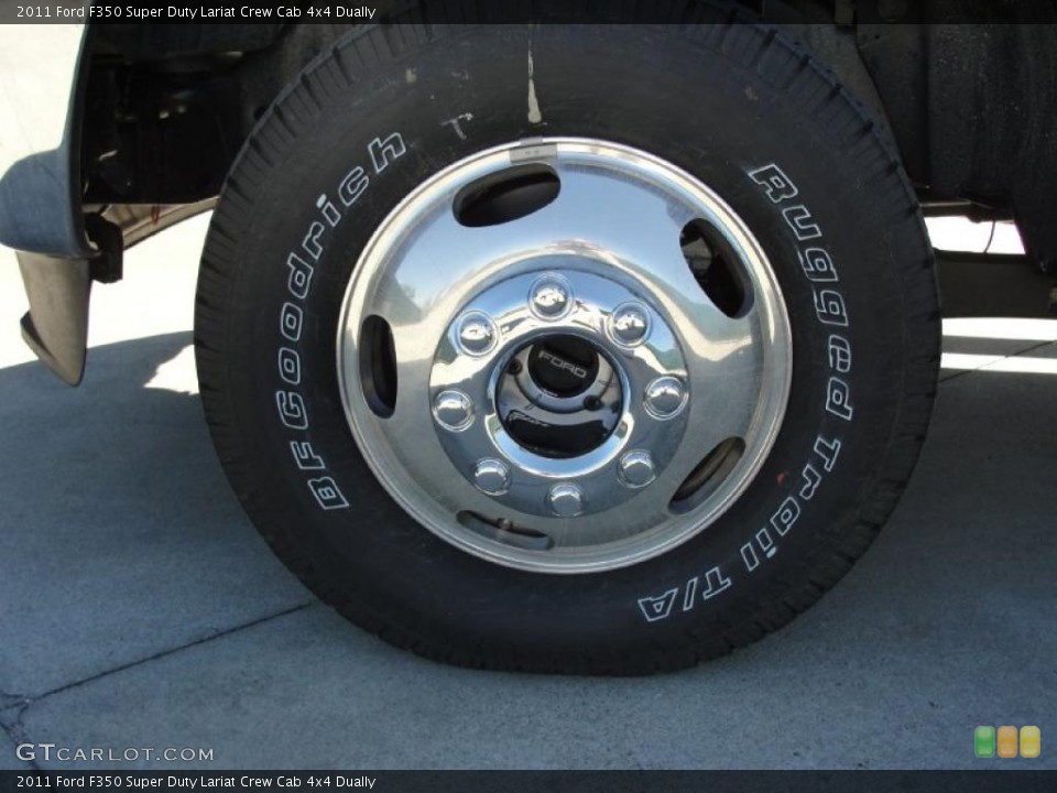 2011 Ford F350 Super Duty Lariat Crew Cab 4x4 Dually Wheel and Tire Photo #44778950