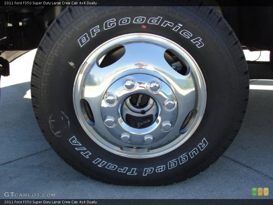 2011 Ford F350 Super Duty Lariat Crew Cab 4x4 Dually Wheel and Tire Photo #44779546