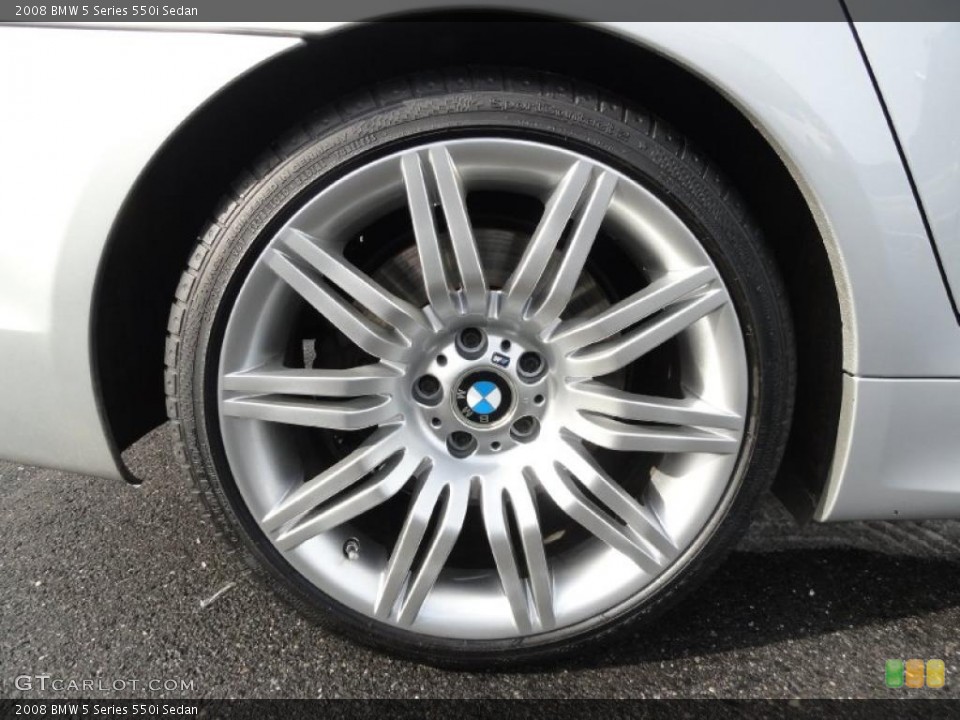 2008 BMW 5 Series 550i Sedan Wheel and Tire Photo #44822228