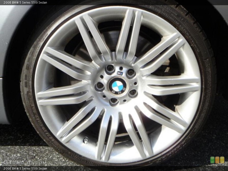 2008 BMW 5 Series 550i Sedan Wheel and Tire Photo #44869912