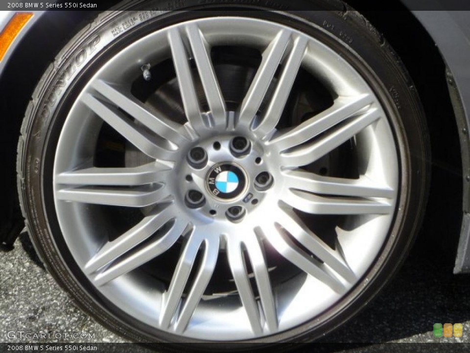 2008 BMW 5 Series 550i Sedan Wheel and Tire Photo #44869916
