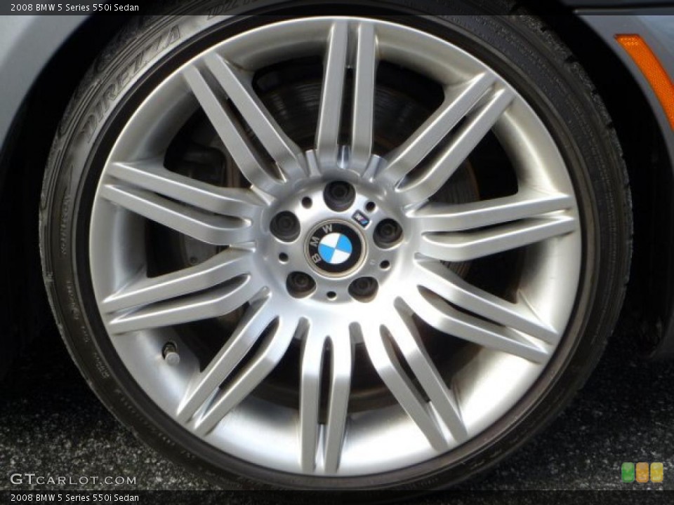 2008 BMW 5 Series 550i Sedan Wheel and Tire Photo #44869924