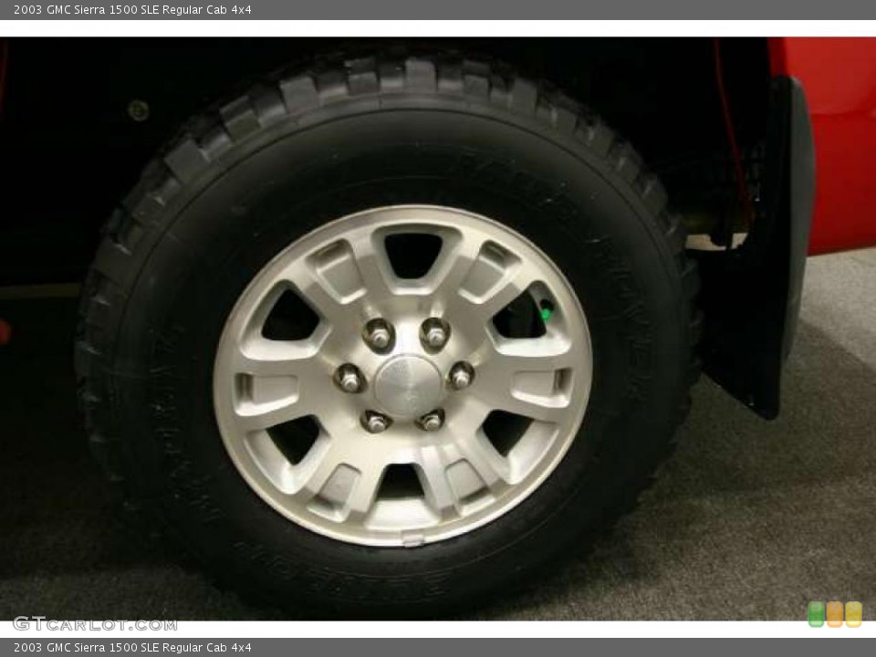 2003 GMC Sierra 1500 SLE Regular Cab 4x4 Wheel and Tire Photo #44896982