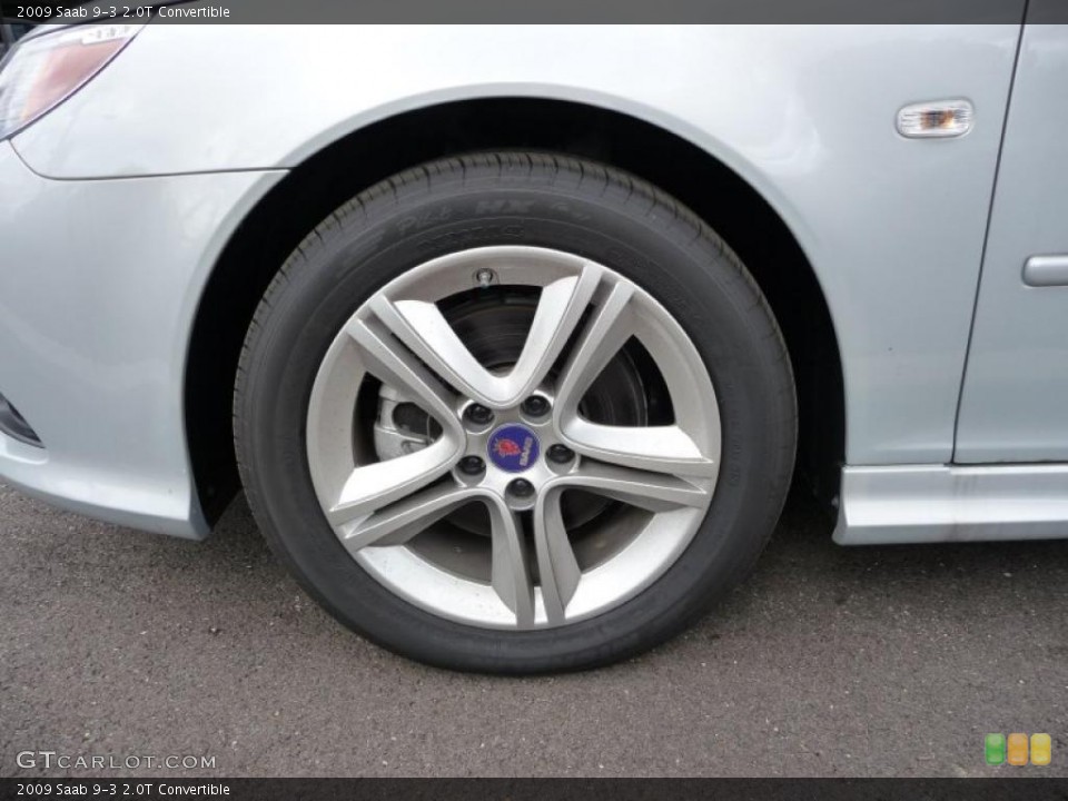 2009 Saab 9-3 2.0T Convertible Wheel and Tire Photo #44977233
