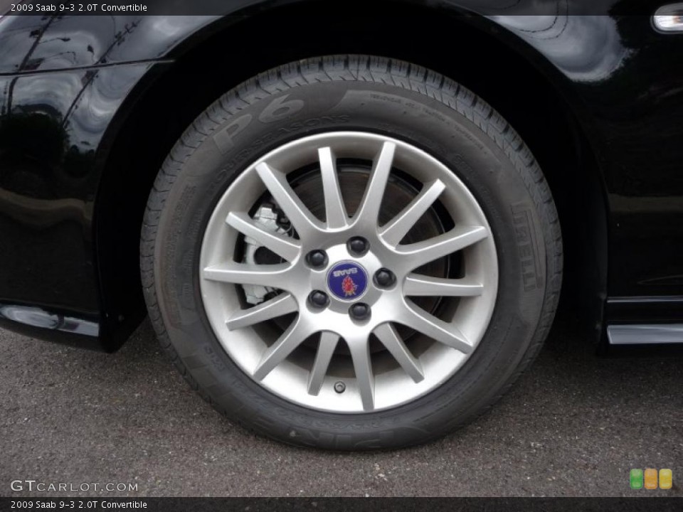 2009 Saab 9-3 2.0T Convertible Wheel and Tire Photo #44977489