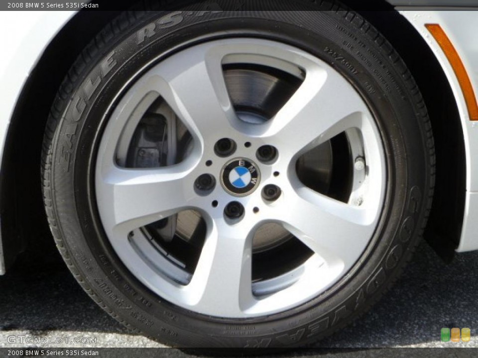 2008 BMW 5 Series 535i Sedan Wheel and Tire Photo #45000750
