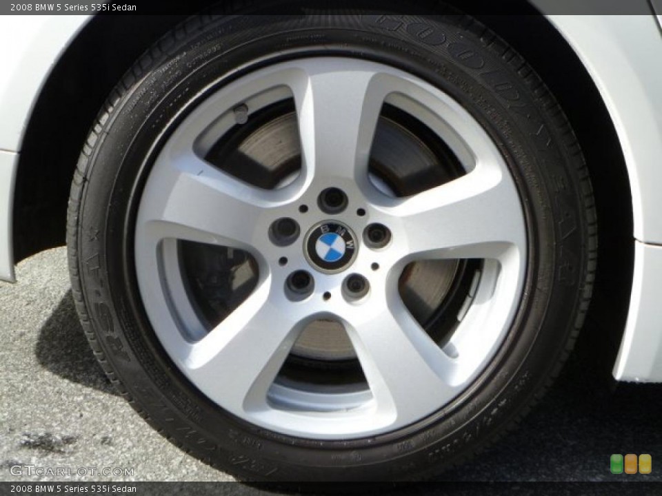 2008 BMW 5 Series 535i Sedan Wheel and Tire Photo #45000762