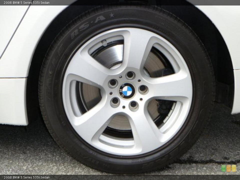 2008 BMW 5 Series 535i Sedan Wheel and Tire Photo #45000786