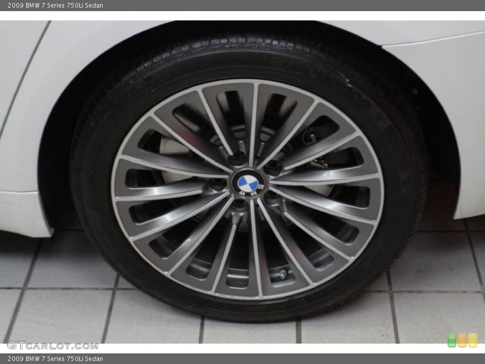 2009 BMW 7 Series 750Li Sedan Wheel and Tire Photo #45022895